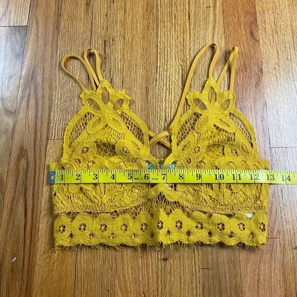 🪦 Aina.Be Cropped Tank Top Yellow Adjustable straps Size M - Picture 5 of 7